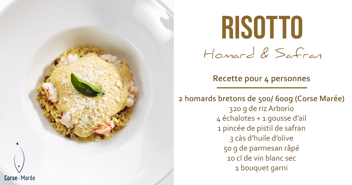 Risotto au Homard & Safran, sauce Nantua Corse Marée